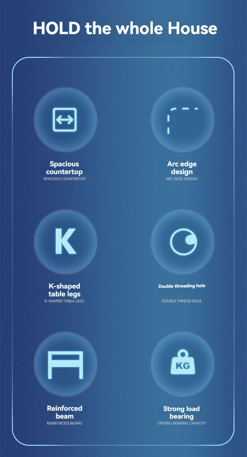 Bureau Ordinateur Moderne – Maison, Étudiant, Gaming & Travail