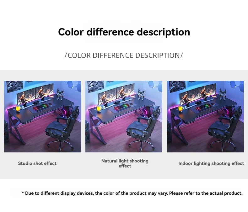 Bureau Ordinateur Moderne – Maison, Étudiant, Gaming & Travail