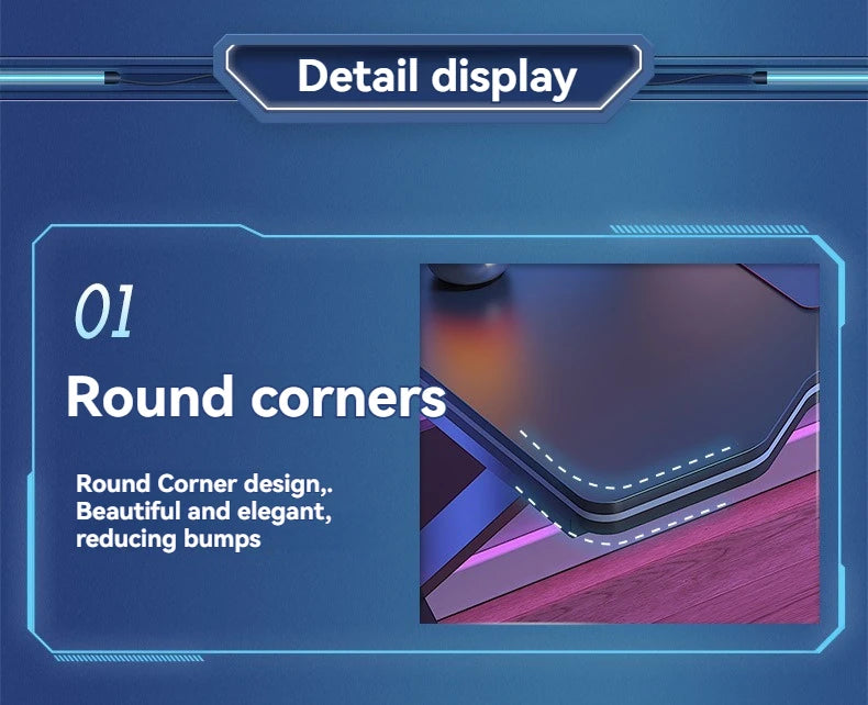 Bureau Ordinateur Moderne – Maison, Étudiant, Gaming & Travail