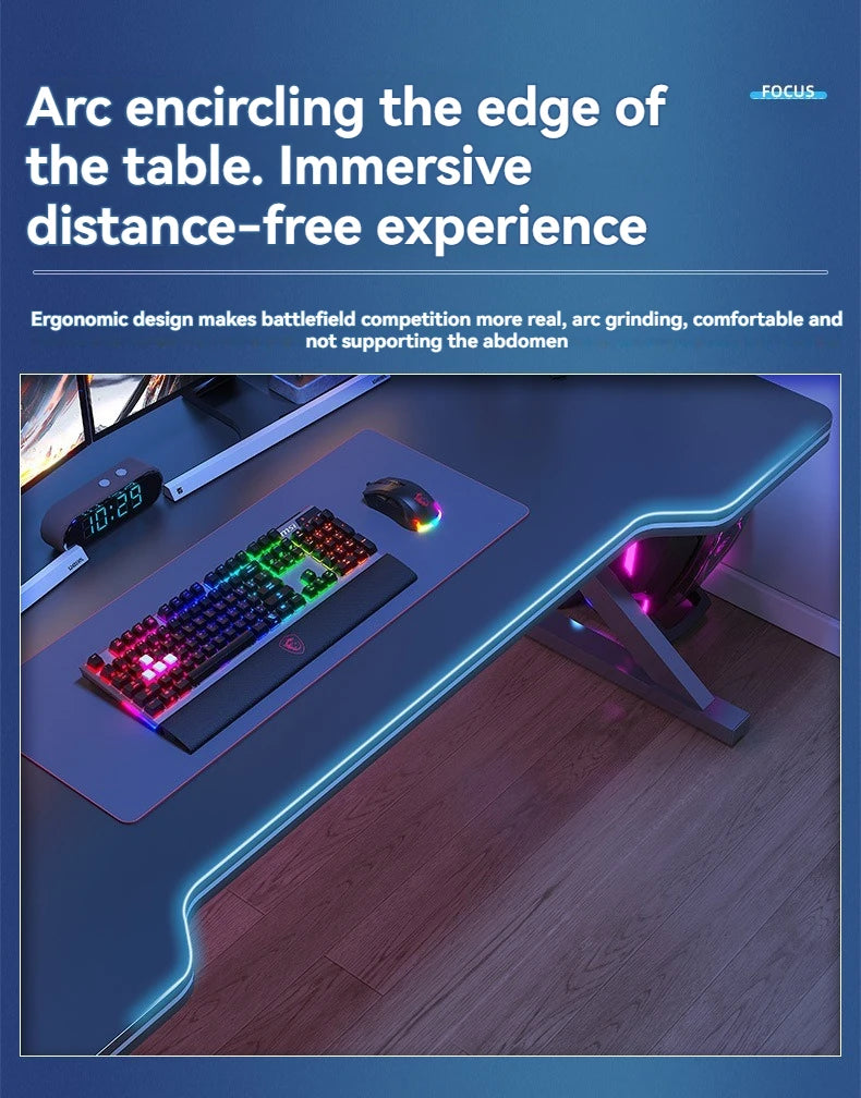 Bureau Ordinateur Moderne – Maison, Étudiant, Gaming & Travail