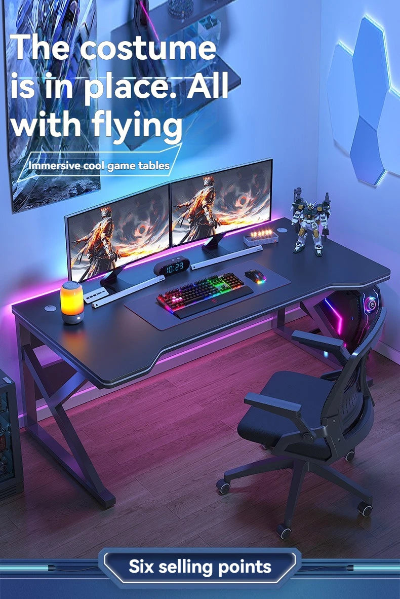 Bureau Ordinateur Moderne – Maison, Étudiant, Gaming & Travail