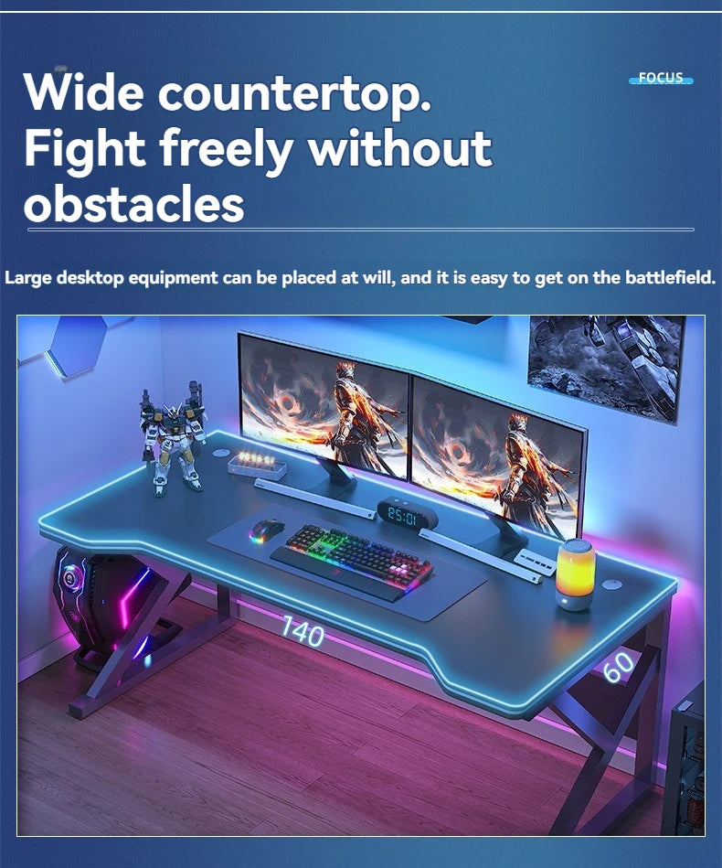 Bureau Ordinateur Moderne – Maison, Étudiant, Gaming & Travail